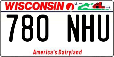 WI license plate 780NHU