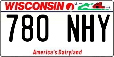 WI license plate 780NHY
