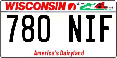 WI license plate 780NIF
