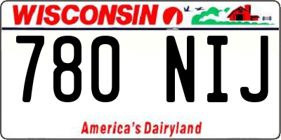 WI license plate 780NIJ