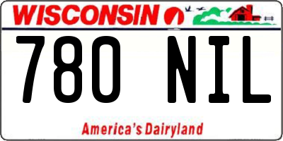 WI license plate 780NIL