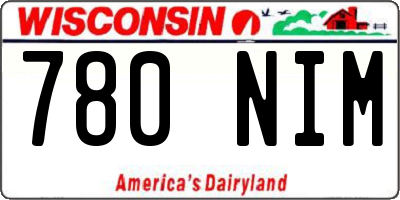 WI license plate 780NIM
