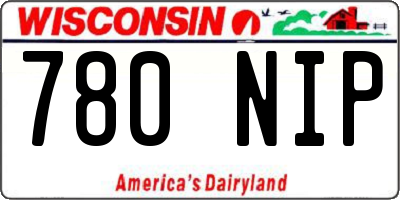 WI license plate 780NIP