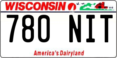 WI license plate 780NIT