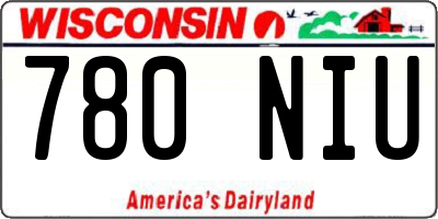 WI license plate 780NIU
