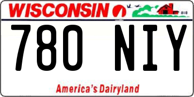 WI license plate 780NIY