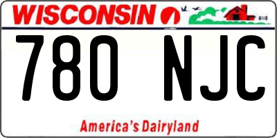 WI license plate 780NJC