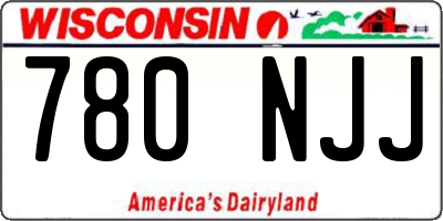 WI license plate 780NJJ
