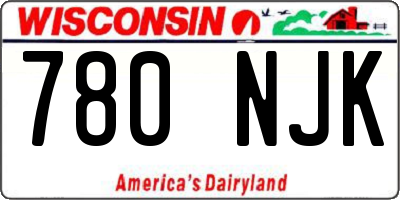 WI license plate 780NJK