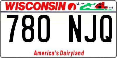 WI license plate 780NJQ