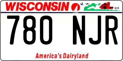 WI license plate 780NJR