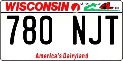 WI license plate 780NJT