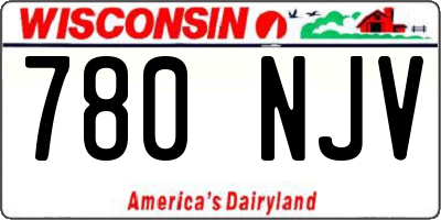 WI license plate 780NJV
