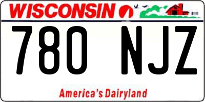 WI license plate 780NJZ
