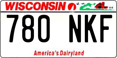 WI license plate 780NKF