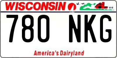 WI license plate 780NKG