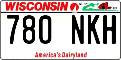WI license plate 780NKH