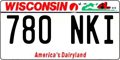 WI license plate 780NKI