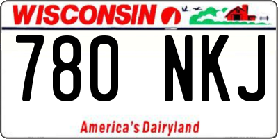 WI license plate 780NKJ