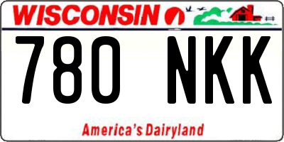 WI license plate 780NKK