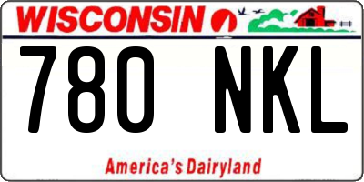 WI license plate 780NKL