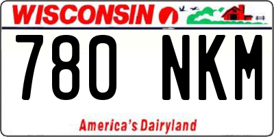 WI license plate 780NKM