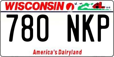 WI license plate 780NKP