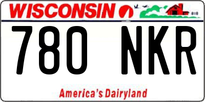 WI license plate 780NKR