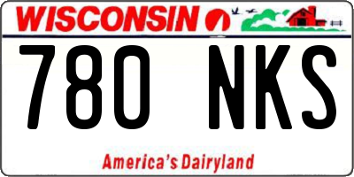 WI license plate 780NKS