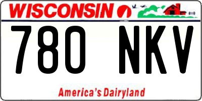 WI license plate 780NKV