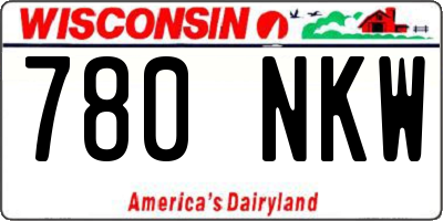 WI license plate 780NKW