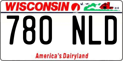WI license plate 780NLD