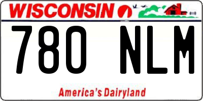 WI license plate 780NLM