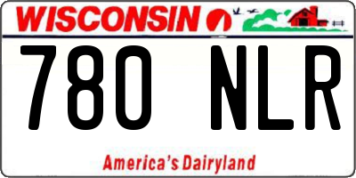 WI license plate 780NLR