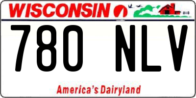 WI license plate 780NLV