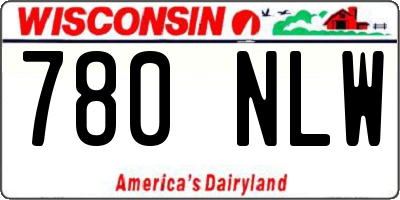 WI license plate 780NLW