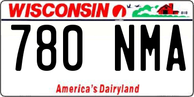 WI license plate 780NMA