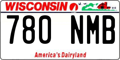WI license plate 780NMB