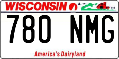 WI license plate 780NMG