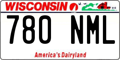 WI license plate 780NML