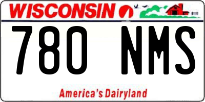 WI license plate 780NMS