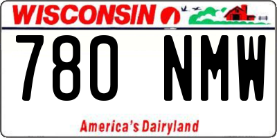 WI license plate 780NMW