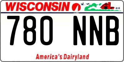 WI license plate 780NNB