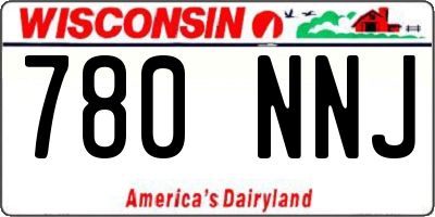 WI license plate 780NNJ