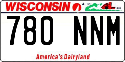 WI license plate 780NNM