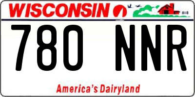 WI license plate 780NNR