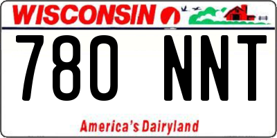 WI license plate 780NNT