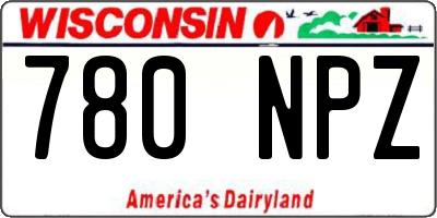 WI license plate 780NPZ