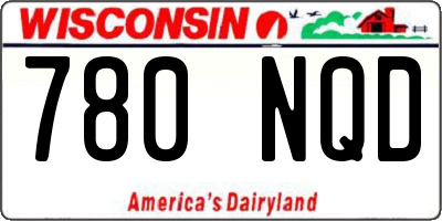 WI license plate 780NQD