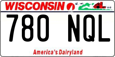 WI license plate 780NQL